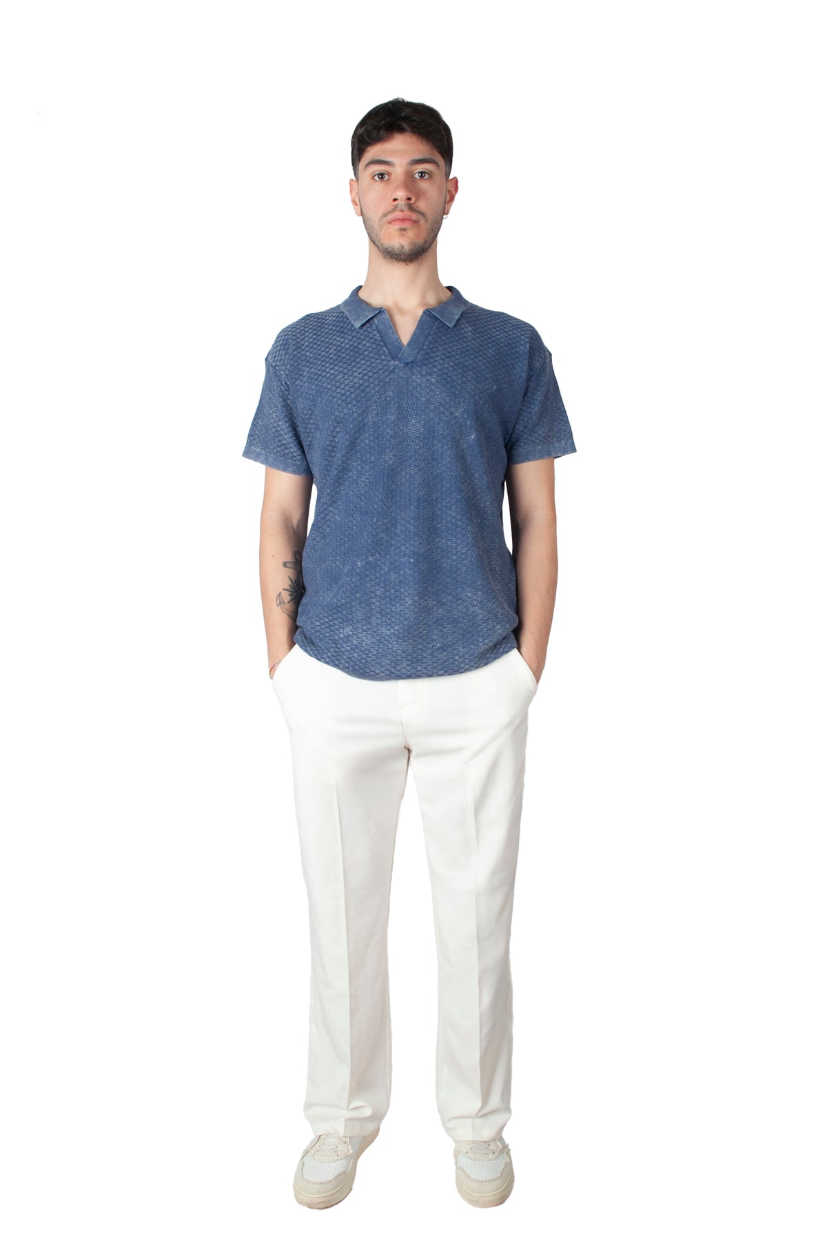 Polo V Righ Size Marble Blu